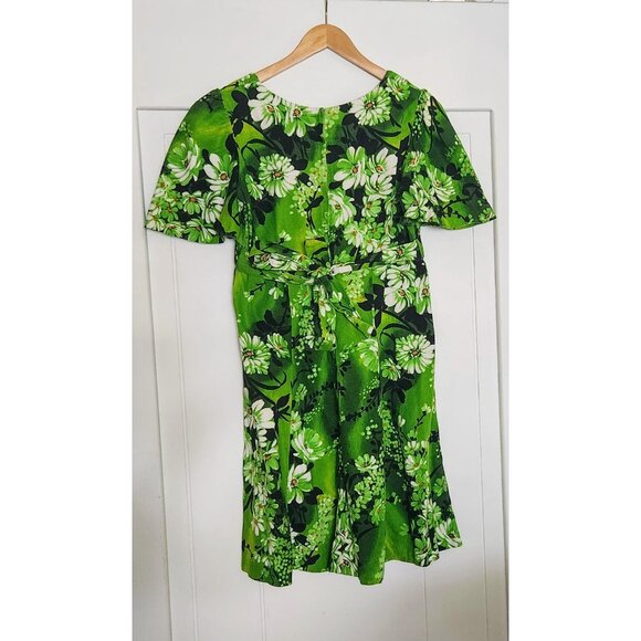 Vintage 1960s Floral Dress with Shash Size 8 US - Picture 2 of 2